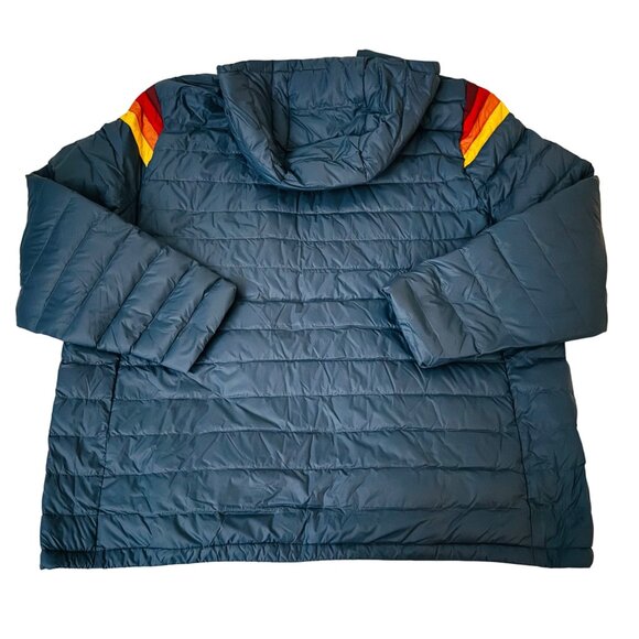 Marine Layer Banks Puffer Hoodie sea Jacket Navy blue sz 2XL full zip pockets - Picture 2 of 9